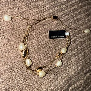 Banana Republic Gold and Pearl Bracelet